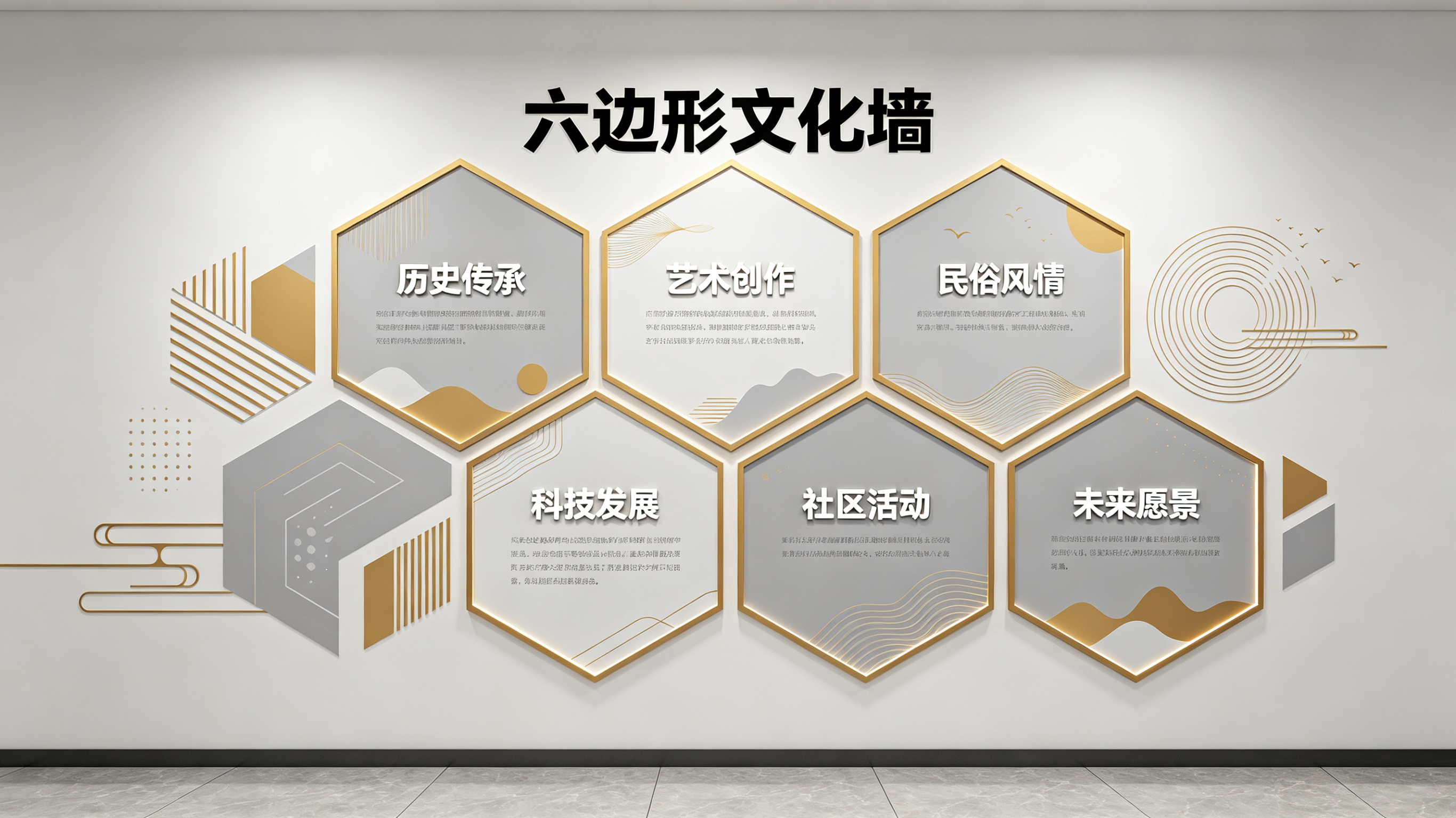 宣威企业文化墙 | 六边形信息美学